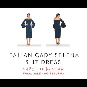 Black off the shoulder, peplum sleeve Milly Dress